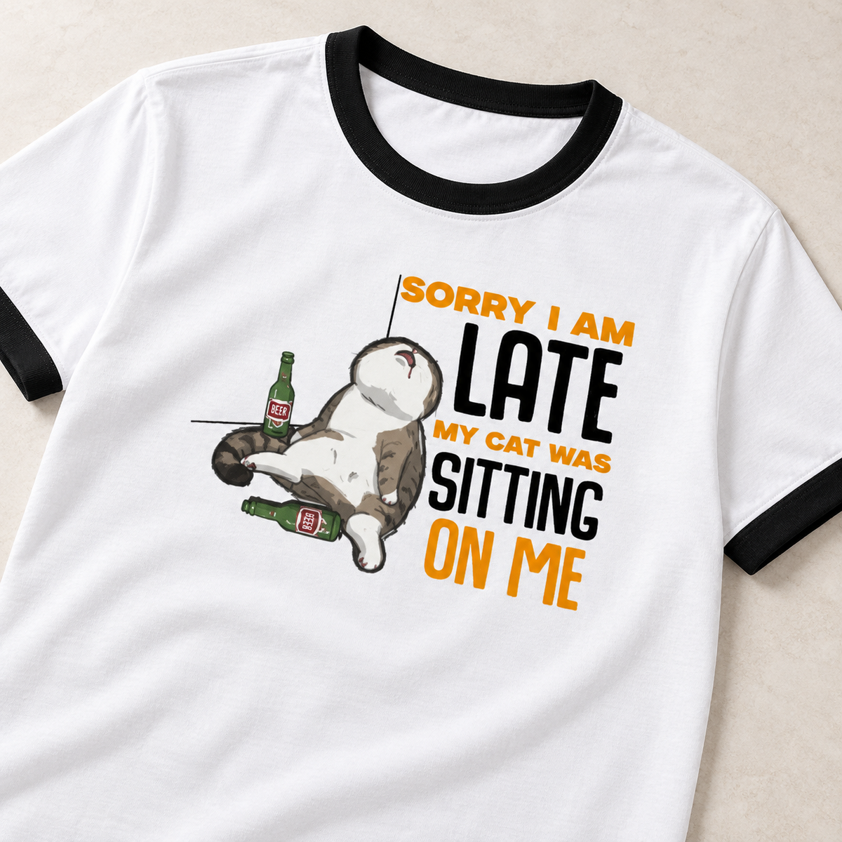 “Sorry I’m Late” Cat T-Shirt