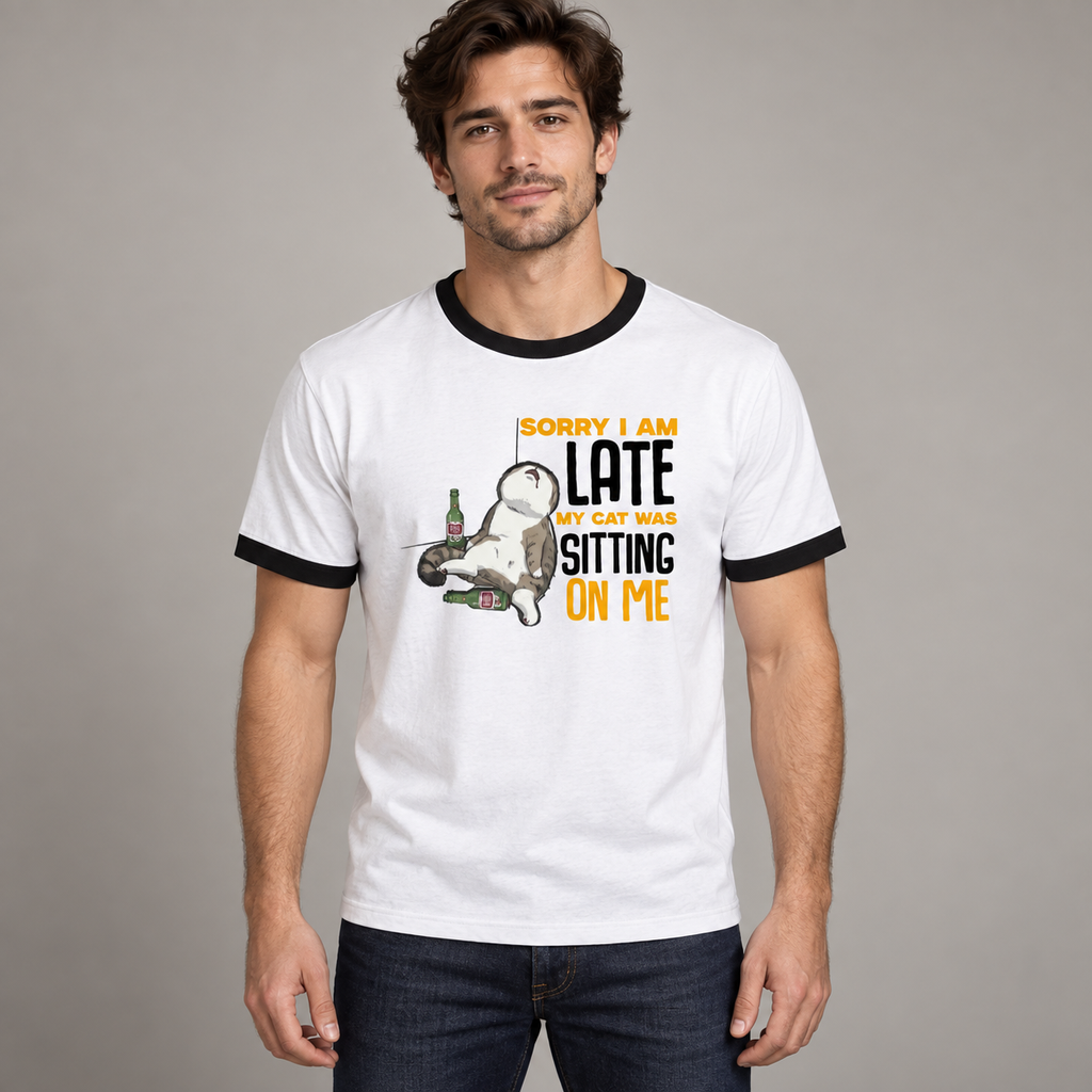 “Sorry I’m Late” Cat T-Shirt