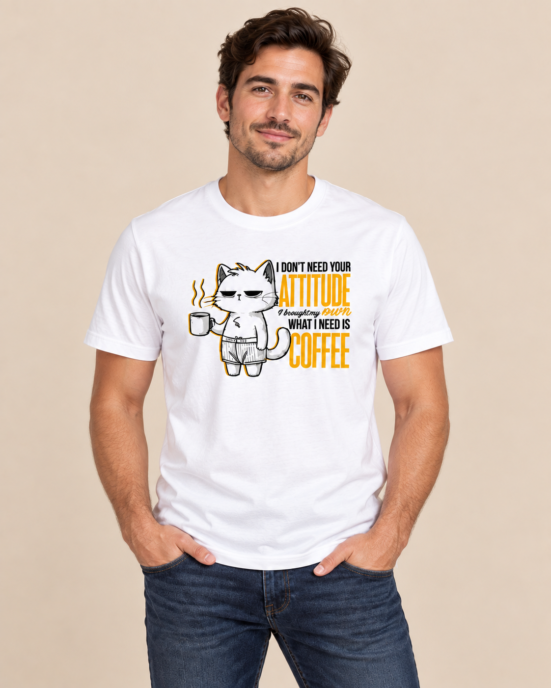 Coffee & Attitude Cat T-Shirt
