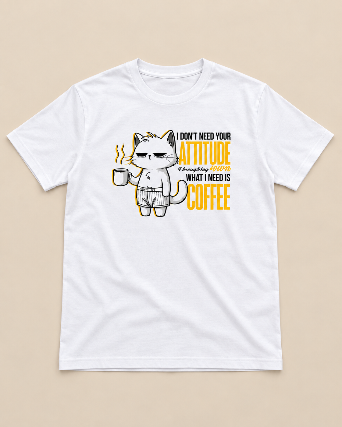 Coffee & Attitude Cat T-Shirt