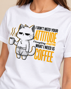 Coffee & Attitude Cat T-Shirt