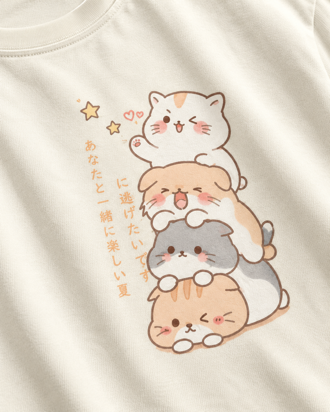 Stacked Cats Graphic T-Shirt