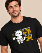 Coffee & Attitude Cat T-Shirt