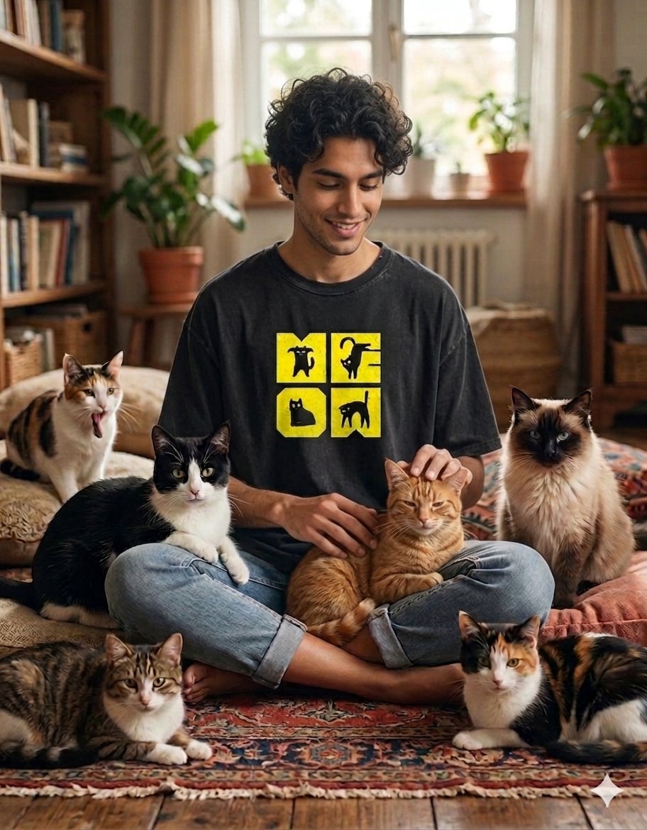 MEOW Cat Lover Graphic T-Shirt