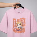 Fluffy Cat Oversized Graphic T-Shirt