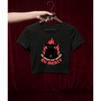 Angry Cat Cropped Baby Tee