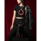 Angry Cat Cropped Baby Tee