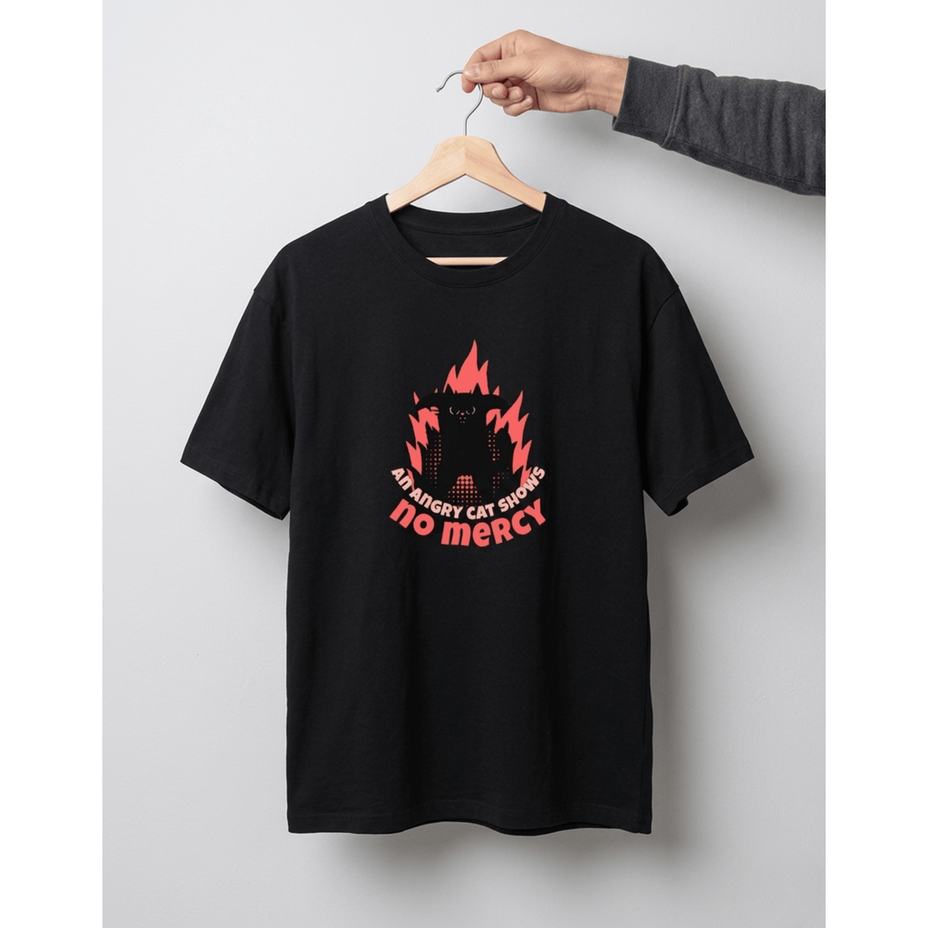 Angry Cat Graphic T-Shirt