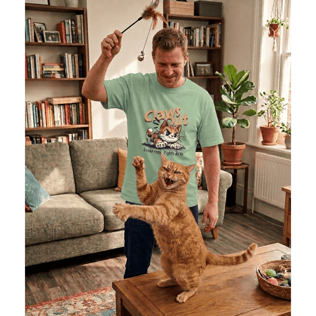 Claws Out Cat Graphic T-Shirt