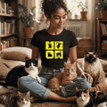 MEOW Cat Lover Cropped Baby Tee