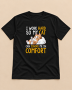 Flat lay of Spoiled Cat Club black T-shirt