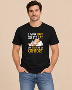 Model wearing Spoiled Cat Club black T-shirt